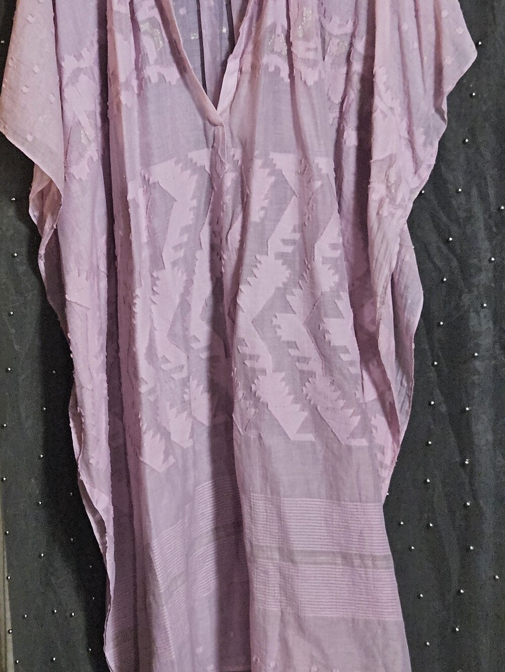 Carlisle Collection Pink Embroidered V-Neck Short Sleeve Blouse Medium NWT $425